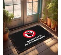 XYBH Spring Doormat Outdoor Entrance No Entry Due To Social Distancing Rules. Doormat Summer Outdoor Mat Cool Stuff For Your Room(65X90CM)