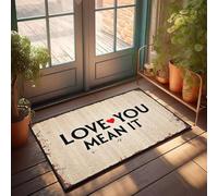 XYBH Stuff For Boys Room Love You Mean It Doormat Winter Doormat Outdoor Front Porch Layered Rug(65X90CM)
