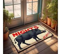 XYBH Stuff For Your Room Nights Of Wild Boar Hunting! Doormat Welcome Home Mats For Front Door Decore For Room(40X60CM)
