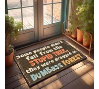 XYBH Summer Door Mat Outdoor Some People Didn'T Fall From The Stupid Tree Doormat Home Decor Men Front Porch Fall Decor(65X90CM)
