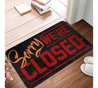 XYBH Summer Floor Mat Sorry We'Re Closed Rug Men Cave Decor Things For Boys Room(50X80CM)