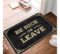 XYBH Summer Welcome Mat Be Nice Or Leave Doormat Front Entrance Decor Stuff For Boys Room(50X80CM)