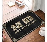 XYBH Summer Welcome Mat Oh No Not You Again Rug Front Entrance Decor Stuff For Boys Room(50X80CM)