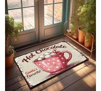 XYBH Things For Boys Room Hot Chocolate: Santa'S Favorite! Doormat Doormat Outdoor Entrance Dorm Sweet Dorm Door Mat(50X80CM)