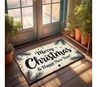 XYBH Things For Boys Room Merry Christmas & Happy New Year! Doormat Doormat Outdoor Entrance Dorm Sweet Dorm Door Mat(40X60CM)