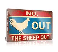 XYBH Tin Sign Funny No. The Sheep Out Tin Sign Beer Decor Signs For Man Cave(30X40CM)