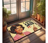 XYBH Vintage Decor A Woman Confidently Declares, I Just Said It! With A Stylish Vintage Flair. Doormat Outdoor Decorations For Patio Bathroom Rug Sets(40X60CM)