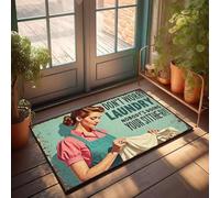 XYBH Vintage Decor Laundry Day: No One'S Doing Your Sitter! Doormat Outdoor Decorations For Patio Bathroom Rug Sets(40X60CM)