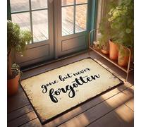 XYBH Welcome Doormat Outdoor Entrance Hello Gone But Never Forgotten. Doormat Funny Shoes Tiki Bar Decorations(50X80CM)