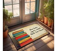 XYBH Welcome Doormat Outdoor Entrance Hello Our Belief Is To Create A Colorful World. Doormat Funny Shoes Tiki Bar Decorations(50X80CM)