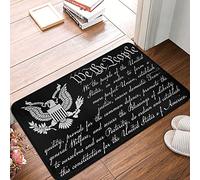 XYBH Welcome Mats For Front Door Outdoor Constitution We The People Doormat Room Decor For Men Spring Porch Decor(40X60CM)