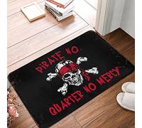 XYBH Welcome Rugs Front Door Indoor Pirate No Quarter No Mercy Mat Plain Welcome Mat Porch Decorations Outdoor(50X80CM)