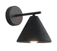 XYBZJP American Industrial Style Black Travertine Wall Lamp, Creative Wall-Mounted Light Fixture, E26 Screw Single-Head Wall Light, Bedroom Porche Storage Room Decorative Wall Sconce