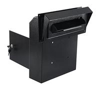 xydled Door Drop Box for Mail, Heavy Duty Mail Boxes with Key Lock,15''x12''x6'',Locking Metal Mailbox Door Mounted,Through The Door Safe Locking Drop Box, Black