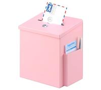 xydled Suggestion Box with Key Lock, Wall-Mounted Ballot Box, Pink