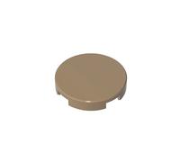 XYEIUGO 14769 Circular Plate Tile Round 2x2 with Bottom Stud Holder, 50 PCS | Dark Tan. Compatible with LEGO Building Blocks. MOC components for major building brands. Gobricks GDS-611.
