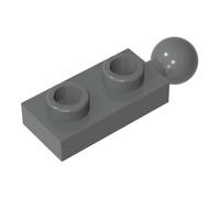 XYEIUGO 22890 Hinge Plate Special 1x2 with End Towball, 10 PCS | Dark Bluish Gray. Compatible with LEGO Building Blocks. MOC components for major building brands. Color consistency. GDS-852.