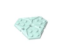 XYEIUGO 27255 Central Hole Energy Shield with Triangle Base, 10 PCS | Light Aqua. Compatible with LEGO Building Blocks. MOC components for major building brands. Color consistency. GDS-90186.