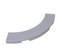 XYEIUGO 27507 Circular Plate Tile 4x4 Curved, Macaroni, Flat Silver, 50 PCS | Compatible with LEGO Building Blocks. MOC components for major building brands. consistent color matching. GDS-1276.