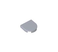 XYEIUGO 5520 Plate 2x2 Half Round, Flat Silver, 50 PCS