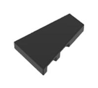 XYEIUGO Circular Plate 2x3 Wedge Plate Right Compatible, Black, 50 PCS