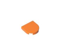 XYEIUGO Compatible with LEGO 5520 Plate 2x2 Half Round, Orange, 50 PCS | MOC components for major building brands. Designed for custom builds, repairs and custom models. GDS-90520.
