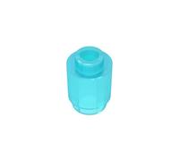 XYEIUGO GDS-605 3062 Brick Round 1x1 Open Stud, Trans Light Blue, 50 PCS | Compatible with LEGO Building Blocks. MOC components for major building brands. For custom builds and replacement parts.