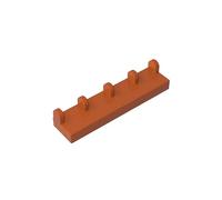 XYEIUGO Hinge Plate with 5 Claws on the SeiTeile Pack of 10 Compatible with Large Brands GDS-M439, Classic Bulk Toy, MOC, Colour: Coffee Brown 083