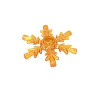 XYEIUGO Props Crystal Snowflake 10 Pieces Compatible with Big Brands GDS-M468 Classic Bulk Toy MOC Transparent Orange 182
