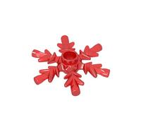 XYEIUGO Props Crystal Snowflake 10 Pieces Compatible with Major Brands GDS-M468 Classic Bulk Toy MOC Transparent Red 41