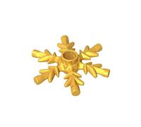 XYEIUGO Props Crystal Snowflake 10 Pieces Compatible with Major Brands GDS-M468, Classic Bulk Toy, MOC, Colour: Shiny Gold