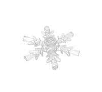 XYEIUGO Props, Crystal Snowflake, 10 Pieces, Compatible with the Big Brands GDS-M468, Classic Bulk Toy, MOC, Colour: Fully Transparent/Clear 40