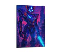 XYEMLZCC Cyberpunk Red Panda Robot Ruins Poster Poster Decorative Painting Canvas Wall Posters And Art Picture Print Modern Family Bedroom Decor Posters 08x12inch(20x30cm)