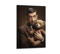 XYEMLZCC Mr. Bean with Teddy Bear Poster Poster Decorative Painting Canvas Wall Posters And Art Picture Print Modern Family Bedroom Decor Posters 16x24inch(40x60cm)