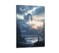 XYEMLZCC Mythical Dragons Awakening Poster Poster Decorative Painting Canvas Wall Posters And Art Picture Print Modern Family Bedroom Decor Posters 16x24inch(40x60cm)