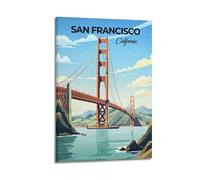 XYEMLZCC San Francisco Travel Poster1 Poster Decorative Painting Canvas Wall Posters And Art Picture Print Modern Family Bedroom Decor Posters 12x18inch(30x45cm)