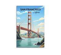 XYEMLZCC San Francisco Travel Poster1 Poster Decorative Painting Canvas Wall Posters And Art Picture Print Modern Family Bedroom Decor Posters 16x24inch(40x60cm)