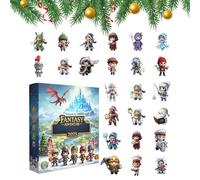 xyensy Adventure Advent, 2D Acrylic Figures, 24-Piece Set Made of Acrylic Adventure Figures, for Girls, Adults, Teenagers, Friends, Door Handle, Home, Party, Car Interior