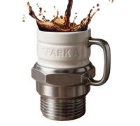 xyensy Spark Plugs Coffee Mugs, 12 oz Engine Spark Plugs 3D Design, Automotive Theme Porcelain Mug, Personalised as a Gift for Car Enthusiasts, Mechanics, Garage Lovers