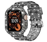 XYF - Clear Gel Watch Bands Compatible with Apple Watch Unisex Sport Case with Protective Edge for iWatch Ultra 3 2 Series 1 to 11 SE 38mm 40mm 41mm 42mm 44mm 45mm 46mm 49mm, 49mm-Ultra 3/2/1, Not a