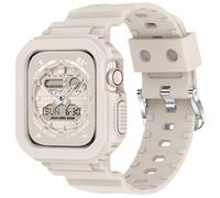 XYF Compatible for Crystal Clear Apple Watch Bands, 41mm 40mm 38mm Bumper Case for Men Women Jelly Sport Cover Strap for iWatch Ultra 3 2 Series 11 10 9 8 7 SE 6 5 4 3 (Matte Starlight, 38/40/41)