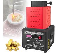 XYFGODEM Electric Melting Furnace 1600°C 5000W, Digital PID Casting Machine for Gold Silver Copper Aluminium, with Graphite Crucible, Professional and Domestic Jewelry Equipment
