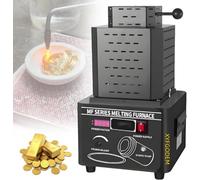 XYFGODEM Electric Melting Furnace 1600°C 5000W, Digital PID Casting Machine for Gold Silver Copper Aluminium, with Graphite Crucible, Professional and Domestic Jewelry Equipment