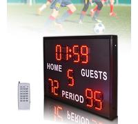 XYFGODEM LED Electronic Soccer Scoreboard, Portable Scoreboard with 18 Key Remote Control, Brightness 4000mcd, 3D Visual Effects for Baseball/Football/Tennis