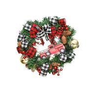 XYFGSBHQ Christmas Wreath Household Door Hanging Christmas Tie Bar Space Decoration Garland Decoration Props Wreath(2pcs,38cm)