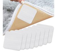 XYGK Rug Pads Grippers 8 Pcs, Vacuum Tech Anti Slip Rug Grippers for Hardwood and Tile Floors, Washable Non Slip Carpet Grippers Mat for Rug: Keep Your Rug in Place & Make Corners Flat