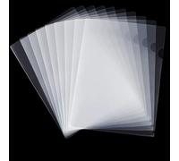 Xygobla 30 Packs Clear A4 Plastic Folders, Cut Flush Folder Plastic Document Wallets (140 Micron PP) Open Top & Side Wallets Clear Side Cut File Cover Presentation Covers for Office,Report,School