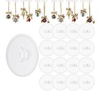 Xygobla 50 PCS Self Adhesive Ceiling Hooks, Clear Heavy Duty Plastic Hooks, No Drill Sticky Hooks for Balloon Garland, Pendant, Pull Flag & Party Decorations