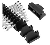 Xygobla Wrench Organizer for 40 Wrenches | Modular Wrench Organizer with 2 Labels, Wrench Tool Organizers for Tool Drawer Storage, Wall Mountable Professional-Grade Black Tool Storage