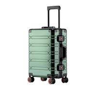 XYGQYJ Suitcases All-Aluminum Magnesium Alloy Suitcase Universal Wheel High-end Aluminum Frame Trolley Case 20-inch Suitcase Luggage(Green,29in)